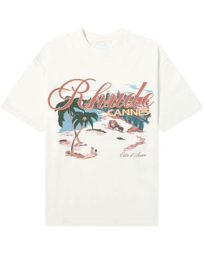 Rhude Cannes Beach T-Shirt - White