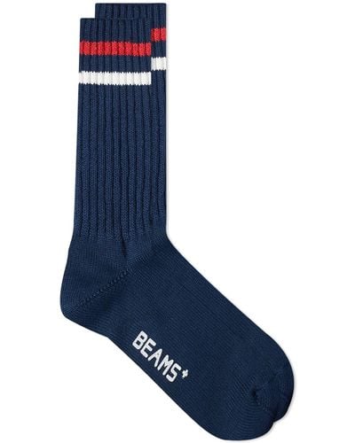 Beams Plus Schoolboy Sock - Blue