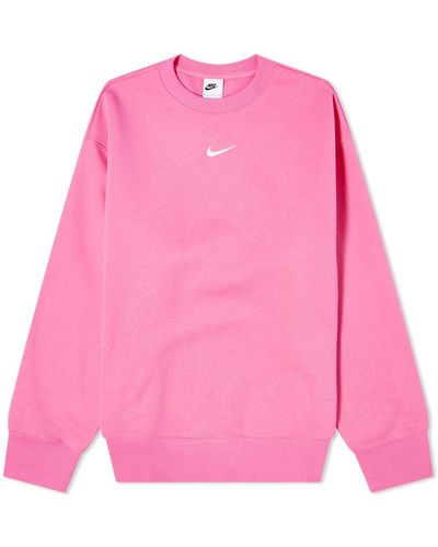 Nike Phoenix Fleece Crew Sweat - Pink