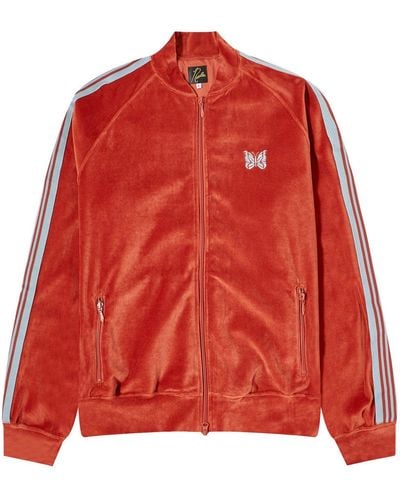 Needles Velour Rc Track Jacket - Red