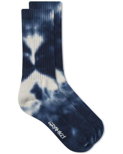 Gramicci Tie Dye Crew Socks - Blue