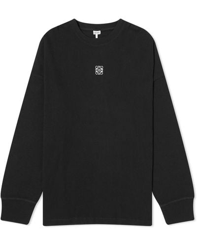 Loewe Anagram Long Sleeve T-Shirt - Black