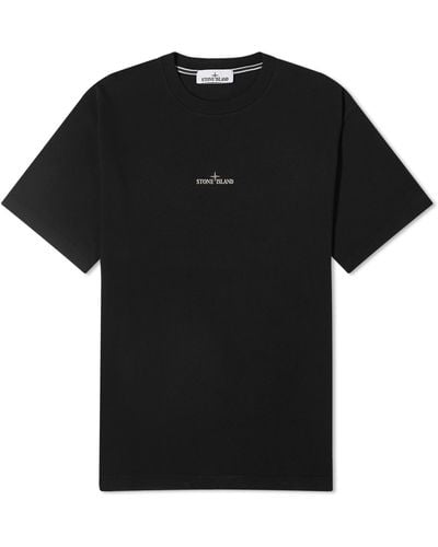 Stone Island Camo One Badge Print T-Shirt - Black