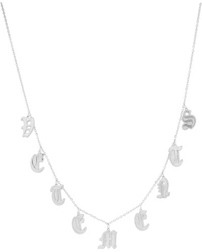 Vetements Gothic Letter Logo Necklace - Metallic