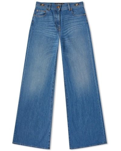 Versace Wide Leg Jeans - Blue