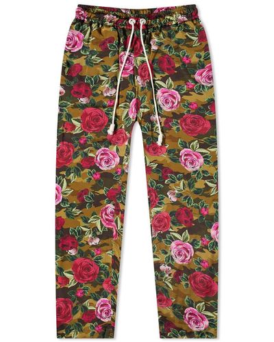 Palm Angels End. X Allover Camo Rose Pyjama Pant - Red