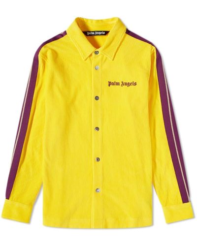 Palm Angels Cord Track Shirt - Yellow