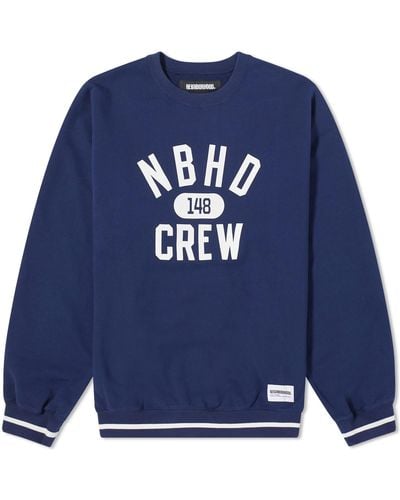 Neighborhood College Crew Sweater - Blue