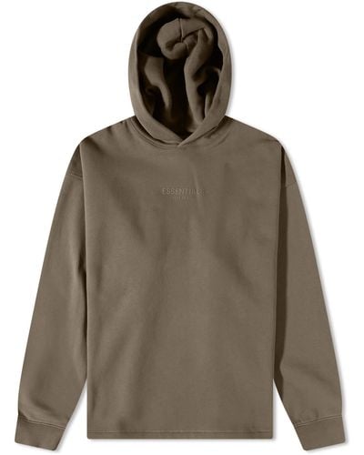 Fear of God ESSENTIALS Relaxed Logo Popover Hoodie - Green