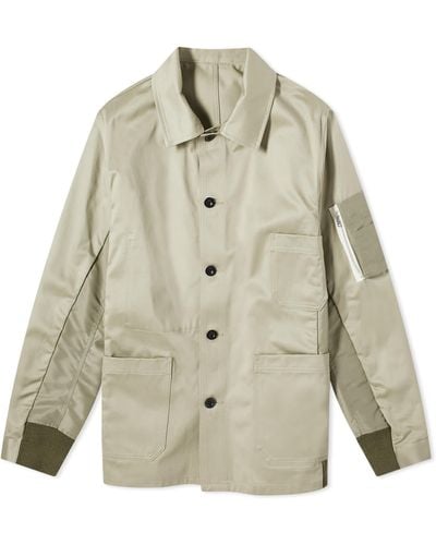 Sacai Chino X Nylon Shirt Jacket - Natural