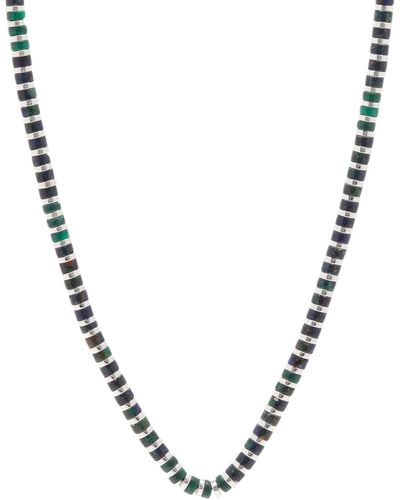 Mikia Heishi Beaded Necklace - Metallic