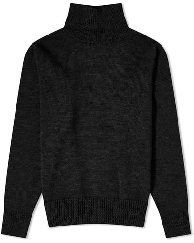 MHL by Margaret Howell Roll Neck Knit - Black