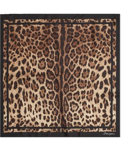 Dolce & Gabbana Leopard Scarf - Natural