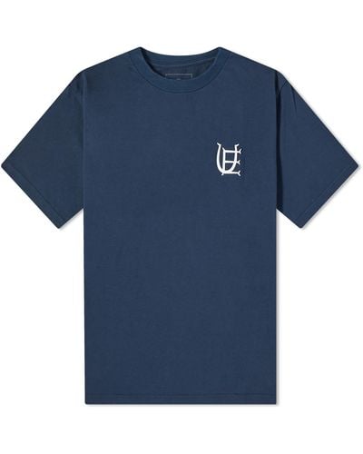 Uniform Experiment Authentic Logo Wide T-Shirt - Blue