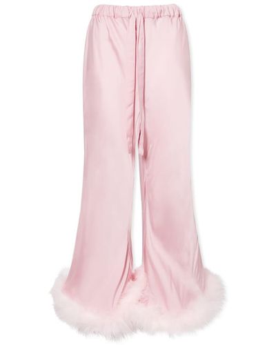 Sleeper Boudoir Feather Pajama Pant - Pink