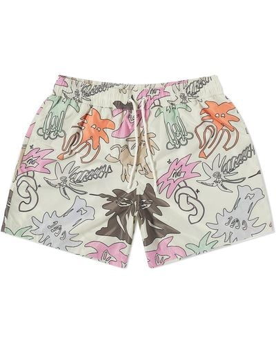 Palm Angels All Over Print Swim Shorts - Multicolor