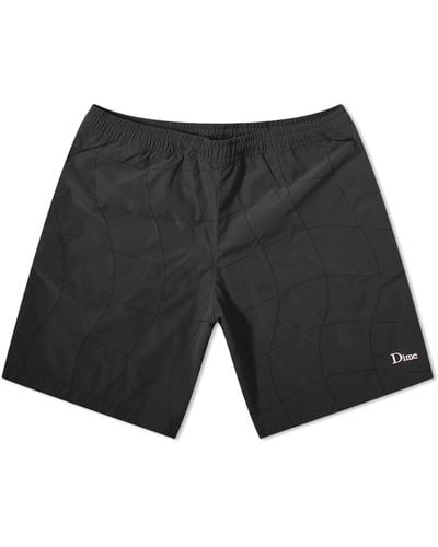 Dime Wave Quilted Shorts - Black
