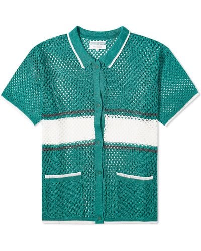 F/CE Mesh Knitted Short Sleeve Shirt - Green