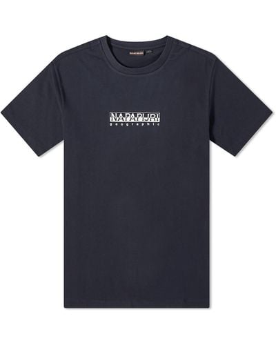 Napapijri Box Logo T-Shirt - Blue