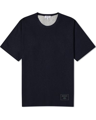 Norse Projects Simon Loose Printed T-Shirt - Blue