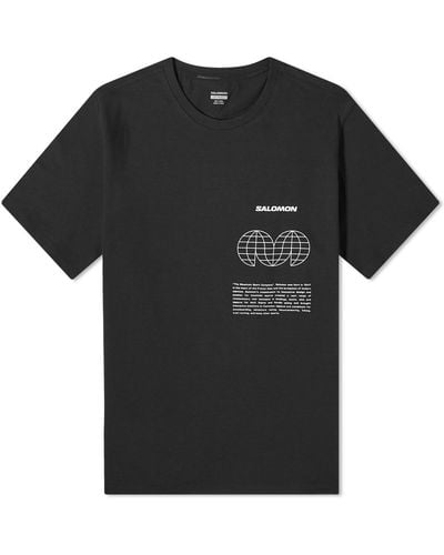 Salomon Globe Graphic Ss T-Shirt - Black
