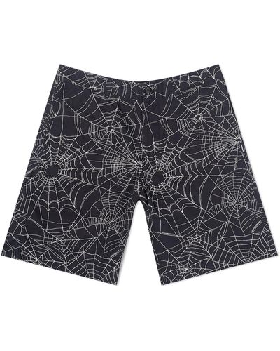 Neighborhood Spiderweb Shorts - Grey