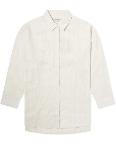 Nudie Jeans Monica Embroidered Shirt - White