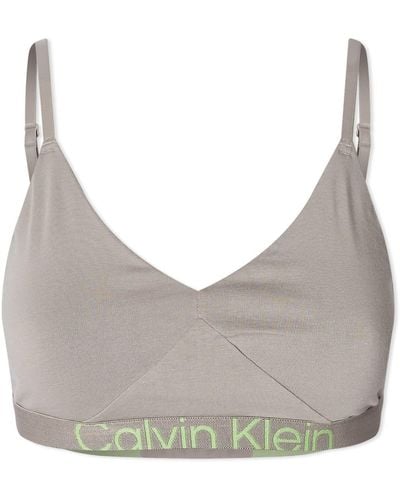 Calvin Klein Ck Unlined Bralette - Grey