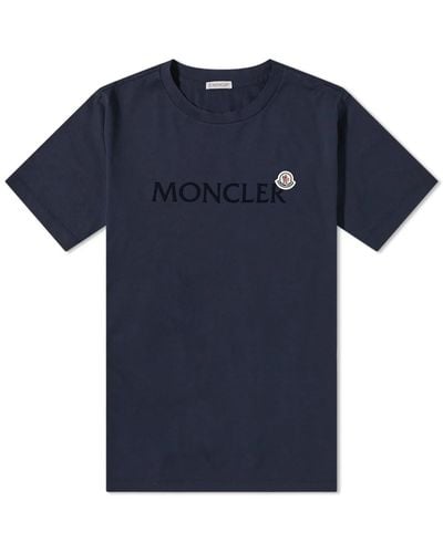 Moncler Logo Badge T-Shirt - Blue