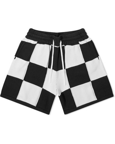 Cole Buxton Checkered Knit Shorts - Black