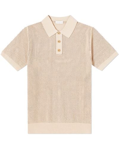 Dries Van Noten Mindo Knit Polo Shirt - Natural