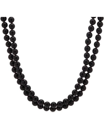 Needles Onyx Beaded Necklace - Black