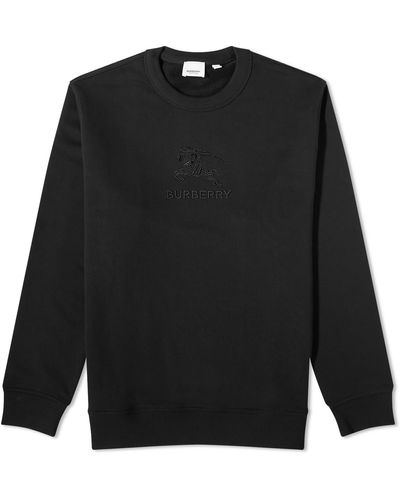 Burberry Tyrall Embroidered Logo Crew Sweat - Black