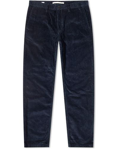 Norse Projects Aros Corduroy Chino - Blue