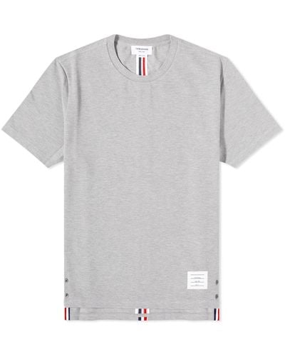 Thom Browne Back Stripe Pique T-Shirt - Grey