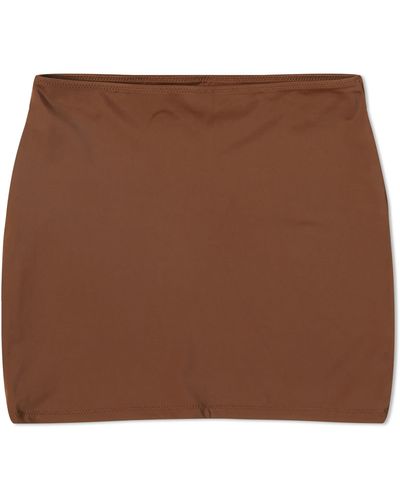 ADANOLA Swim Mini Skirt - Brown