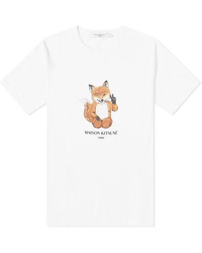 Maison Kitsuné All Right Fox Print Classic T-shirt - White