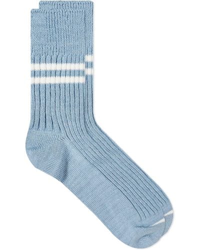 RoToTo Hemp Organic Cotton Stripe Sock - Blue