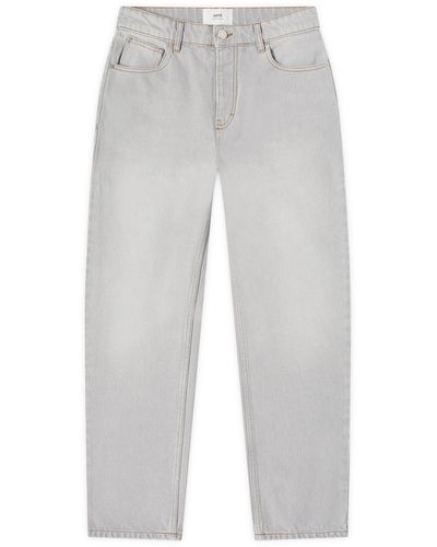 Ami Paris Tapered Fit Jeans - Grey