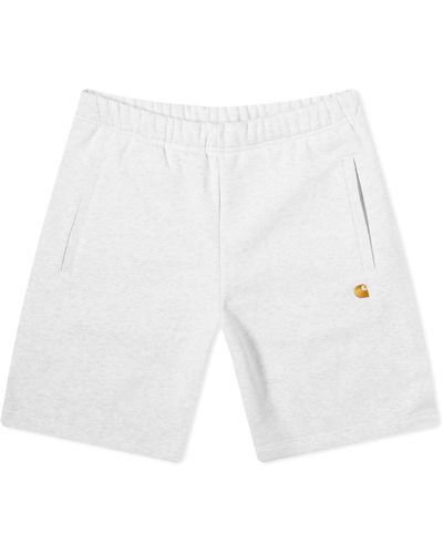 Carhartt Chase Sweat Shorts - White
