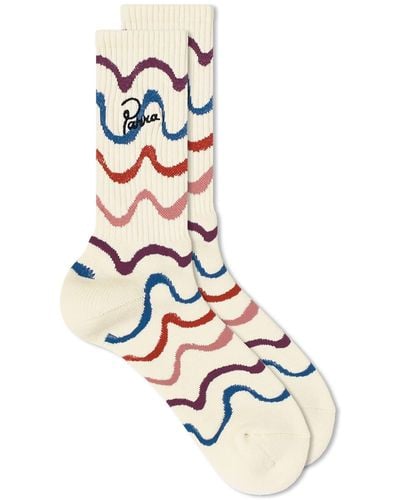by Parra Sock Wave Crew Socks - White