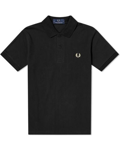 Fred Perry Original Plain Polo Shirt - Black