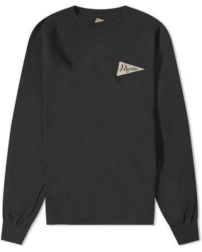 Pilgrim Surf + Supply Long Sleeve Zambia Pennant T-Shirt - Black