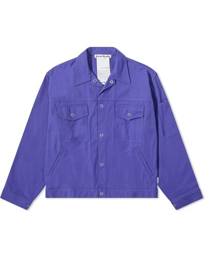 Acne Studios Ourle Twill Overshirt - Blue