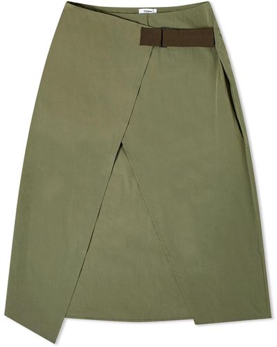 Miaou Solana Midi Skirt - Green