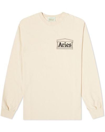 Aries Long Sleeve Temple T-Shirt - White