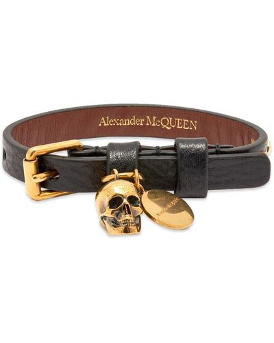 Alexander McQueen Stud Single Wrap Skull Bracelet - Multicolor