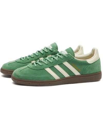 adidas Handball Spezial Brand-embellished Suede Low-top Trainers - Green