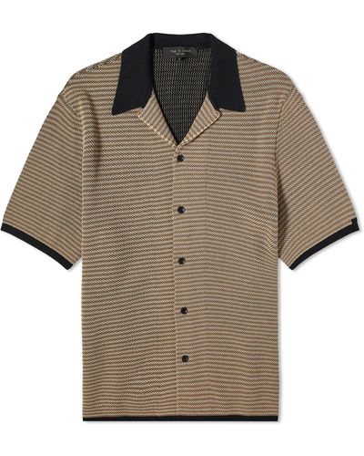Rag & Bone Felix Short Sleeve Shirt - Brown