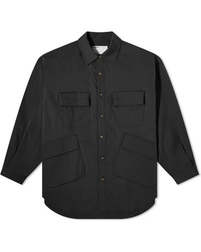 Poliquant Deformed Fatigue Solotex Shirt Jacket - Black